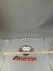 Vintage Avirex Shirt Mens 2XL Gray Y2K Cyber Streetwear Hip Hop Skater Racing
