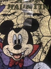 Disney Mickey Minnie Mouse Halloween T-Shirt Mens LARGE NWT Worn Vintage Look
