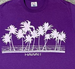 Vintage Hawaii T Shirt XL Purple Made USA Palm Tree Tee Select-T Tee Jays