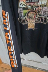 Harley Davidson T Shirt Men’s 3XL Long Sleeve Washington Pa. Black Steel City
