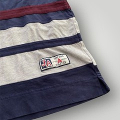 VINTAGE John Ashford Shirt Mens Large Striped V-Neck Sport 90s Rugby Preppy Y2K