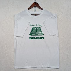 VTG Fruit of the Loom T-Shirt Men’s XL White Belikin Beer Belize Paper Thin Y2K