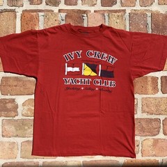 VTG Single Stitch T-Shirt Ivy Crew Yacht Club Made in USA size Large