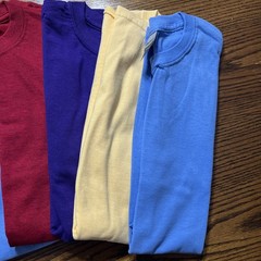 Gilden Heavy Cotton T-shirts Multicolors Size Medium No Pocket Set Of Five
