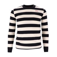 13 1/2 Behind Bars Long Sleeve White/Black Size M