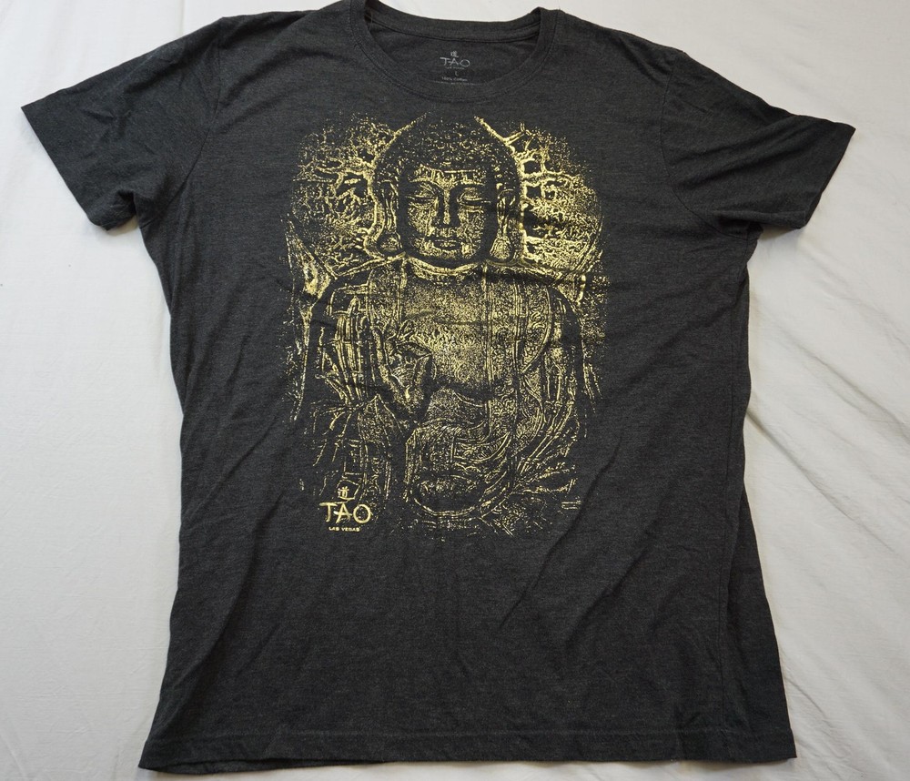 Tao Las Vegas Golden Buddha Heather Dark Gray L Cotton