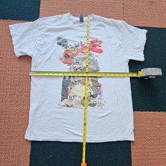 Hayao Miyazaki Studio Ghibli Totoro Adult T-Shirt Graphic Large White Z3a