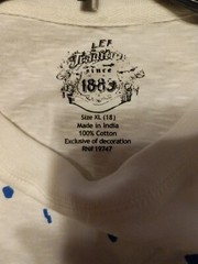 Lee Jeans Company Racing Crew Champions Cup Cotton Tshirt Boys XL White