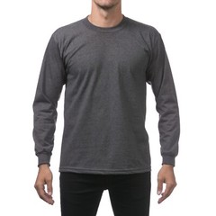 3 PACK PROCLUB MENS HEAVYWEIGHT LONG SLEEVE T SHIRTS PRO CLUB CASUAL COTTON TEE