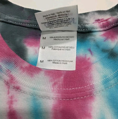 New Tie Dye Men’s T-Shirt Pink Yellow Adult Medium Multicolor Summer Spiral