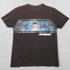 Astro Boy Baleno Graphic T-Shirt Mens S Small Black 2009 Anime Manga Film Strip