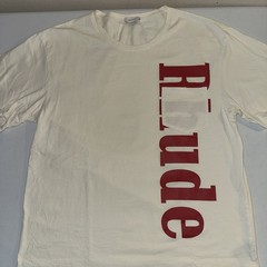 Rhude Vertical Logo Pocket T Shirt FW19 Off White Size XL Made In USA