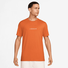 NWT Nike Jordan Embroidered Air Jumpman Tee Shirt Orange DM3182-805 S Size Small