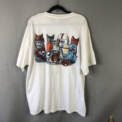 NASA Cats Shirt Mens 2XL White Delta Houston Texas Space Astronaut Graphic Tee