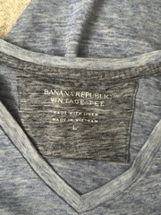 Banana Republic Men’s Short Sleeve Crew Neck Vintage T-Shirt L Cotton Blue
