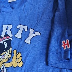 Homage Men’s Blue Garfield Party Animal Graphic Crew Neck Tee Short Sleeve S