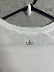 Alo Yoga Triumph Crew Neck Tee Mens L White Sueded Performance T-Shirt Casual