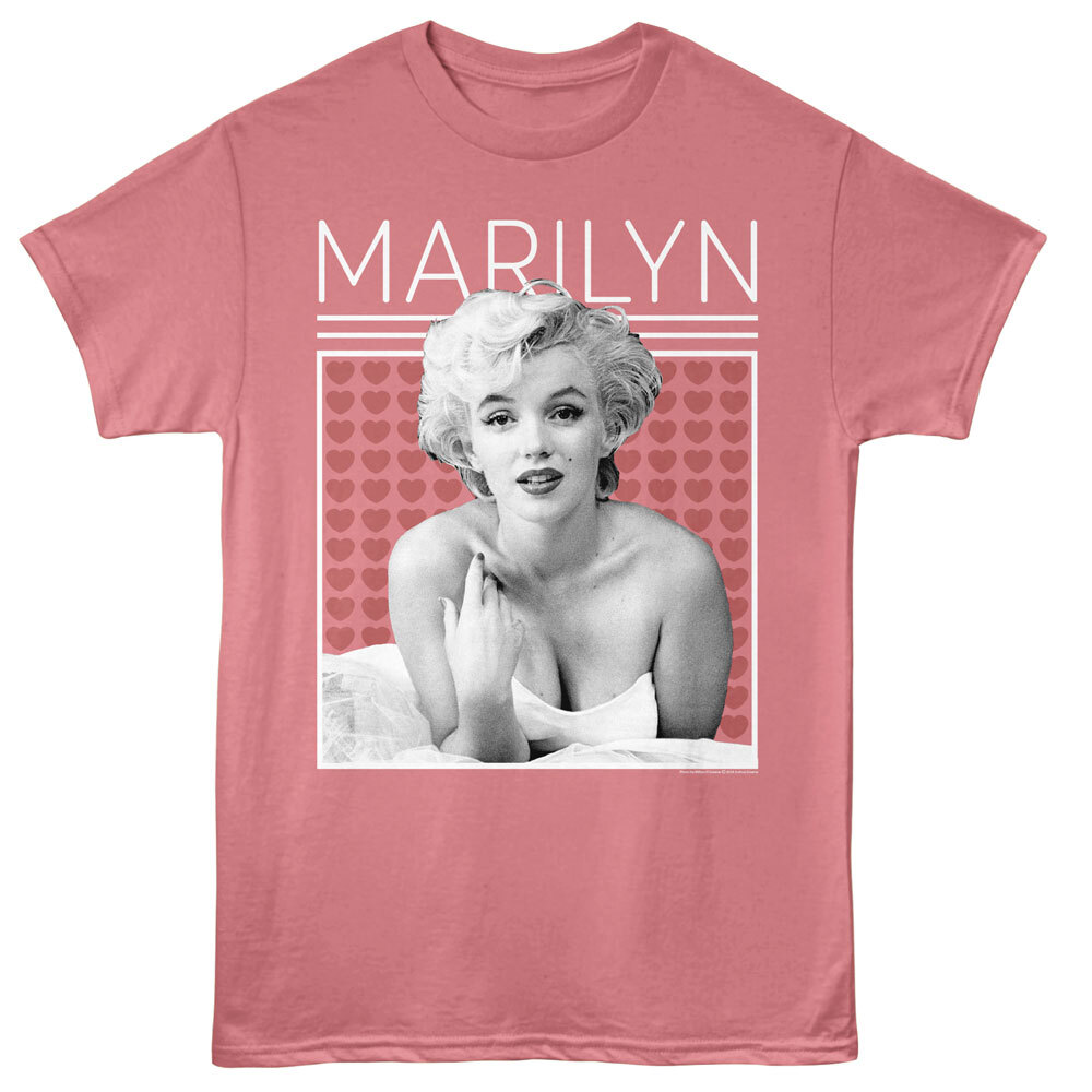 Marilyn Monroe Much Love Waiting In Bed Heart Repeat Men’s T Shirt