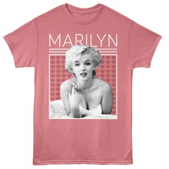 Marilyn Monroe Much Love Waiting In Bed Heart Repeat Men’s T Shirt