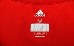 Adidas Climate T Shirt Mens Size Medium Red Short Sleeve Rev Football Polyester