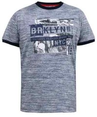 D555 Duke Big Mens Printed T-Shirt Brooklyn Print 2XL 3XL 4XL 5XL 6XL (601409K)