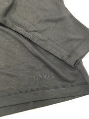 Orvis Men’s Long Sleeve Slub Classic Fit Crew Neck Shirt | Cinder | Large