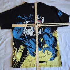 HUF x Marvel Comics Venom AOP Symbiote Spider-Man Y2K Black Lrg Graphic T-Shirt