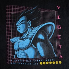 Dragon Ball Z Vegeta Super Saiyan 90’s Anime Black L Long Sleeve Graphic T-Shirt