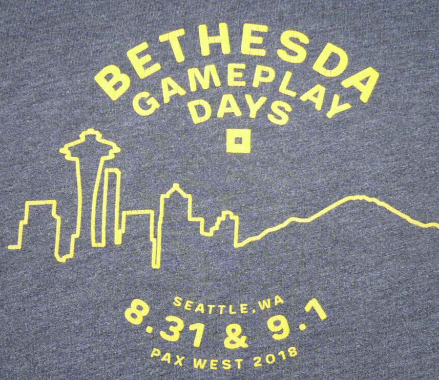 2018 PAX WEST T SHIRT XL SEATTLE BETHESDA GAMEPLAY DAYS PENNY ARCADE NERD TECH