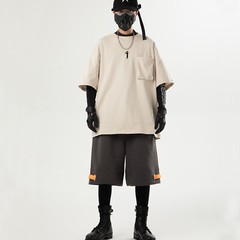 MFCT Cyberpunk Printed Streetwear Elbow Sleeve Techwear Graphic Tees Men