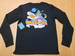 Alab T-Shirt Mens Small Long Sleeve, Alien Spaced Out Embroidered Black ShipFree