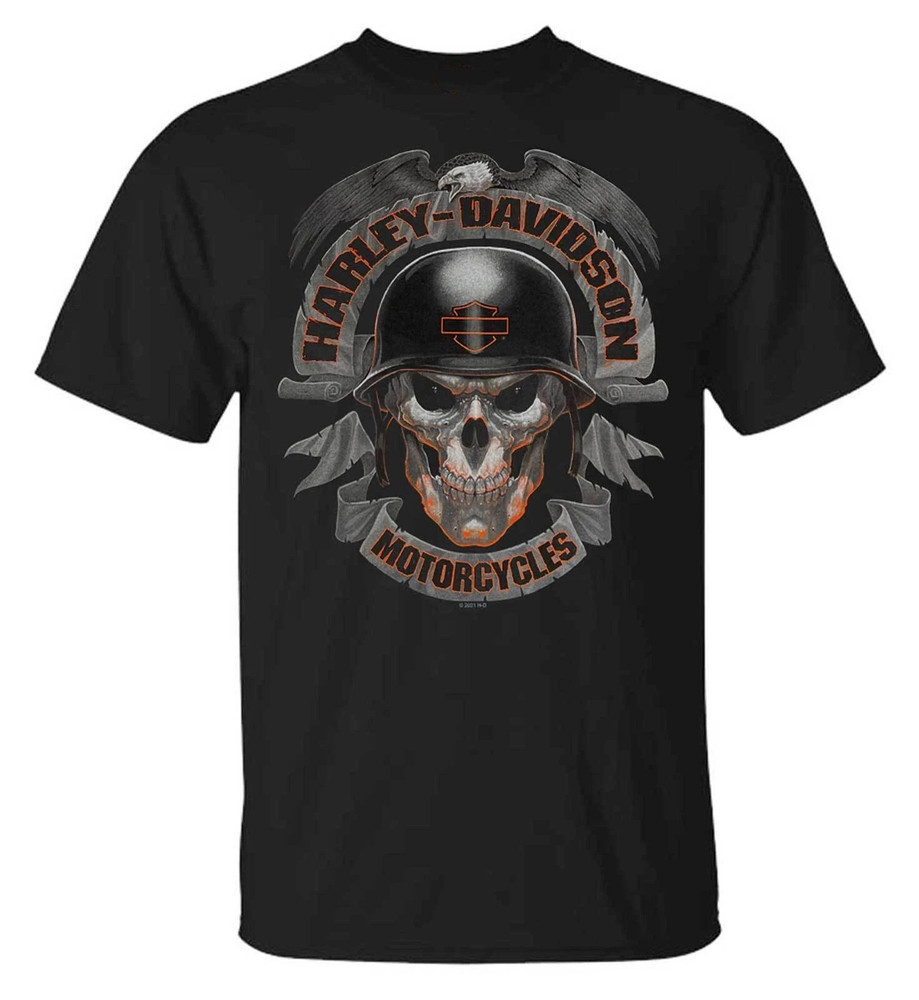 Harley-Davidson Men’s Ghoulish Skull Short Sleeve Crew-Neck T-Shirt