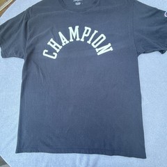 Champion Classic Jersey Script T-Shirt Size L Sport Tee Black