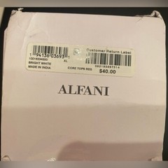 Alfani Men’s White Crew Neck Regular Fit T-Shirt 4 Pack Size XL