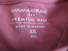 Banana Republic Men’s Short Sleeve Crew Neck Premium Wash T-Shirt XXL Tall NWT