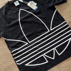 Adidas Originals Men’s Big Trefoil Outline T-Shirt Black White NWT, Size M
