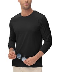 Men’s UPF 50+ Long Sleeve Shirts Sun Block Fishing Casual Sport Workout T-Shirts