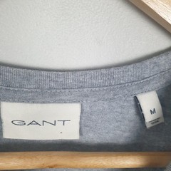 Gant T Shirt Mens Medium Grey Shield Logo Classic Preppy Casual Minimalist