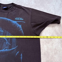 Vintage 90s Costa Rica Dolphins Shirt Mens L Black Ocean Nature Art