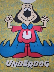 Underdog Cartoon Shirt Mens 2XL All Over Print Retro 90s Character Graphic Tee