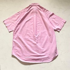 Ralph Lauren BLAKE Oxford Shirt L Short Sleeve Blue Stripes Used For 14Y+ Japan