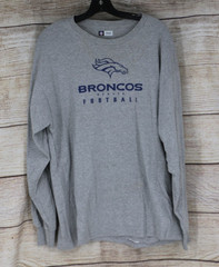 Team Apparel Men’s Size XL Denver Broncos Crewneck Long Sleeve Shirt Gray