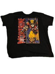 X-Men Shirt ADULT BLACK WOLVERINE BROWN SUIT Marvel