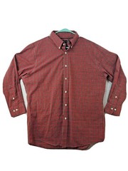 Lauren Ralph Lauren Mens XL Red Plaid Slim Fit Long Sleeve Button Up Shirt