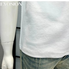 Men Embroidery Peacock Feathers T-Shirt Casual Short Sleeve Crewneck Cotton Tee