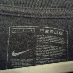Nike Y2K Mens Dark Gray Straight Hem Short Sleeve Casual Graphic T Shirt Size L