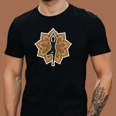 Mens T Shirt Yoga Mandala Motif Spirituality Mindfulness XS to 5XL