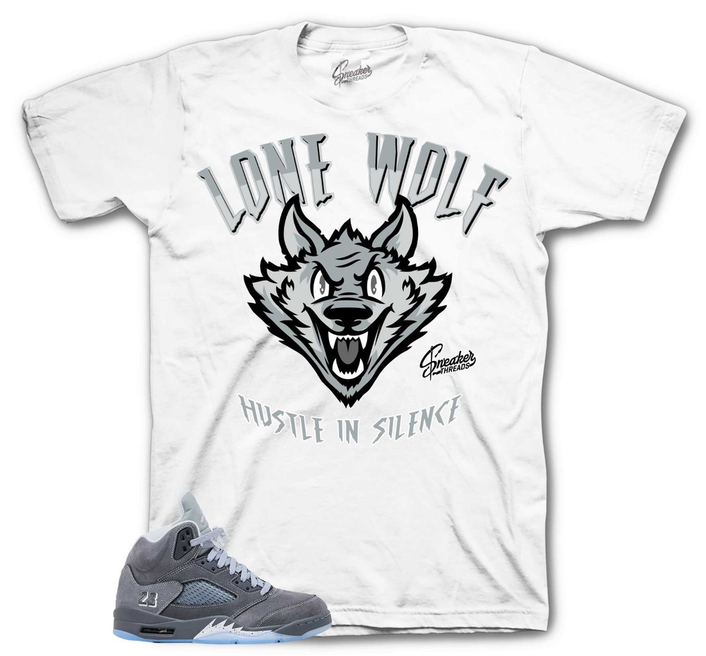 Shirt To Match Jordan 5 Grey Wolf – Lone Wolf Tee