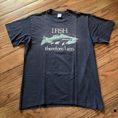 Vintage 90s Al Bundy I Fish Therefore I Am 1990 Graphic Lee T Shirt Mens Size LG