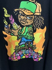 Supreme Molotov Kid Black Tee Size Large SS19 Pre Owned 100% Authentic
